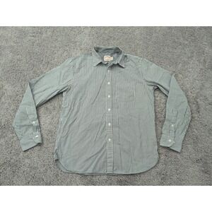 Brooks Brothers 1818 Button Up Shirt Mens Large‎ Striped Black Casual